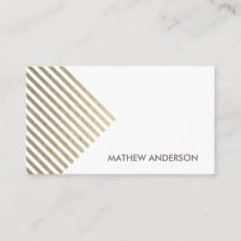 はっきりした銀モダン角線ストライプの模様 名刺