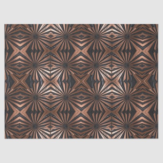 はっきりした銅ブラックスターパターンのデコパージュ 薄葉紙 (正面)
