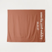 はっきりした錆ミニマル秋カスタムウェディング背景 タペストリー (正面(横))