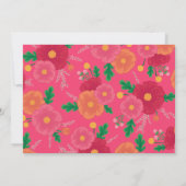 はっきりした開花バチェロレッテ招待状 招待状 (裏面)