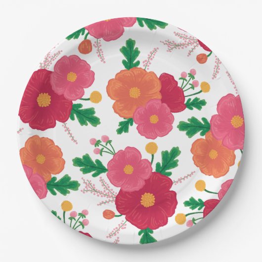 はっきりした開花紙プレート ペーパープレート (正面)