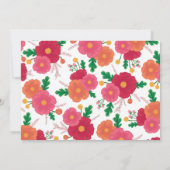 はっきりした開花誕生発表 案内状 (裏面)