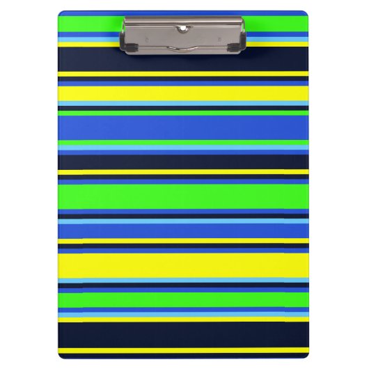 はっきりした青、ライム、および黄色のクリップボード クリップボード (正面)