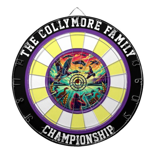 はっきりした飛んでいるダックス目標 ダーツボード (正面)