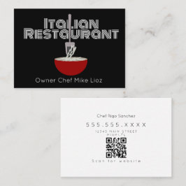 はっきりした食イタリアン車レストラン 名刺