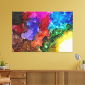 はっきりした鮮やかで引きカラフル伸ばしたキャンバス キャンバスプリント (インサイチュ (リビング))