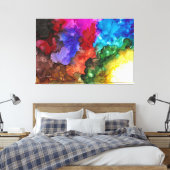はっきりした鮮やかで引きカラフル伸ばしたキャンバス キャンバスプリント (インサイチュ (寝室))