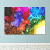 はっきりした鮮やかで引きカラフル伸ばしたキャンバス キャンバスプリント (インサイチュ (ウッドフロア))