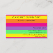 はっきりした鮮やかカラフル美しい 名刺 (裏面)