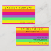 はっきりした鮮やかカラフル美しい 名刺 (正面/裏面)