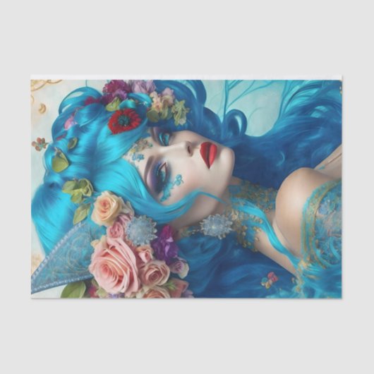 はっきりした鮮やかビクトリアン紙 薄葉紙 (正面)