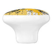 はっきりした黄絵を描（ばちゃばちゃ）跳ねるモダンー セラミックノブ (側面)