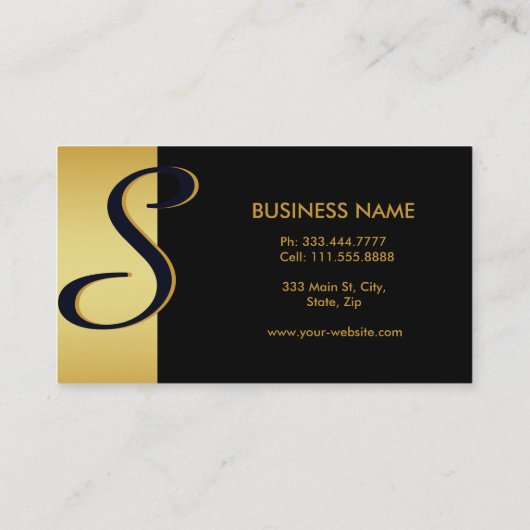 はっきりした黒エレガント金ゴールドストライプのメイクアップ 名刺 (裏面)