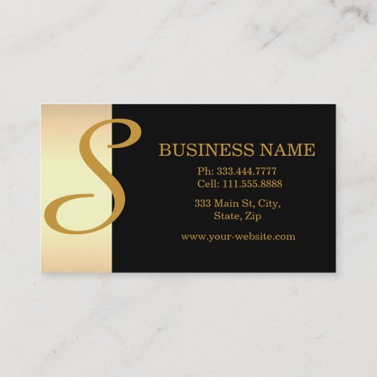 はっきりした黒エレガント金ゴールドストライプのメイクアップ 名刺 (裏面)