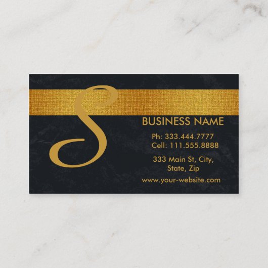 はっきりした黒エレガント金ゴールドストライプのメイクアップ 名刺 (裏面)