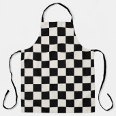 はっきりした黒クリ市松模様にーム模様 エプロン (正面)