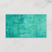 はっきりした黒モダン白オンアストライプターコイズ 名刺 (裏面)