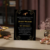 はっきりした黒大学の卒業スタイリッシュ開始 招待状