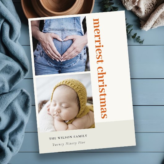 はっきりした2ミニマル枚の赤さびクリスマスメリー2 シーズンカード