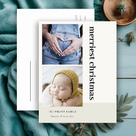 はっきりした2ミニマル枚フォトブラックメリークス シーズンポストカード