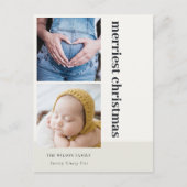 はっきりした2ミニマル枚フォトブラックメリークス シーズンポストカード (正面)