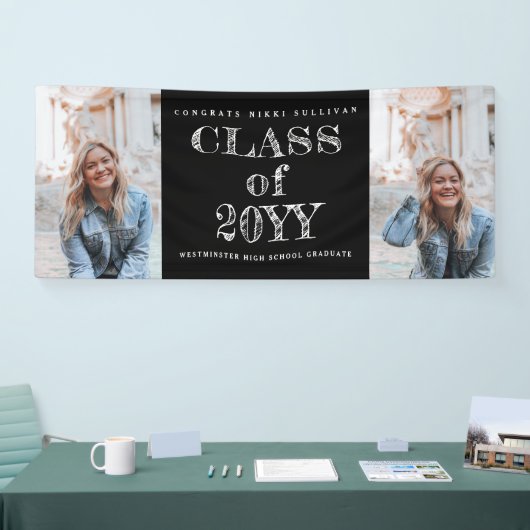 はっきりした2型写真卒業 横断幕 (トレードショー)