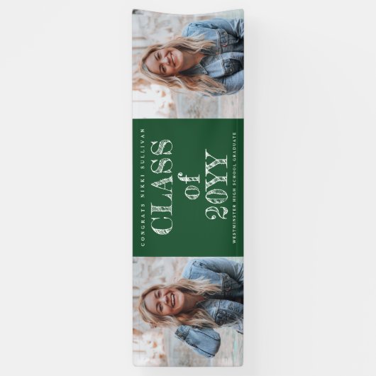 はっきりした2型写真卒業 横断幕 (縦)