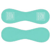 はっきりした3モダンイニシャルモノグラム |アクアの白 ソフトボール (パネル)