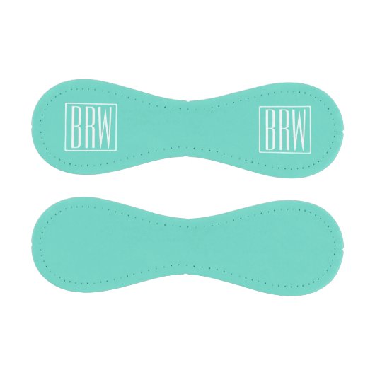 はっきりした3モダンイニシャルモノグラム |アクアの白 野球ボール (パネル)