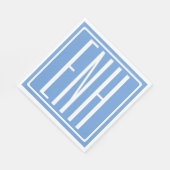 はっきりした3モダンイニシャルモノグラム |ソフトブルー スタンダードランチョンナプキン (角)