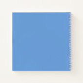 はっきりした3モダンイニシャルモノグラム |ソフトブルー ノートブック (裏面)