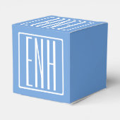 はっきりした3モダンイニシャルモノグラム |ソフトブルー フェイバーボックス (裏面サイド)