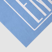 はっきりした3モダンイニシャルモノグラム |ソフトブルー 薄葉紙 (詳細)