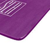 はっきりした3モダンイニシャルモノグラム |白と紫 カッティングボード (角)