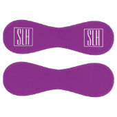 はっきりした3モダンイニシャルモノグラム |白と紫 ソフトボール (パネル)