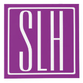 はっきりした3モダンイニシャルモノグラム |白と紫 フォトキューブ (正面)