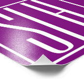 はっきりした3モダンイニシャルモノグラム |白と紫 フォトプリント            (角)