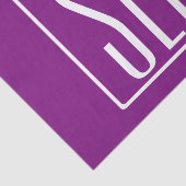 はっきりした3モダンイニシャルモノグラム |白と紫 薄葉紙 (詳細)