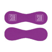 はっきりした3モダンイニシャルモノグラム |白と紫 野球ボール (パネル)