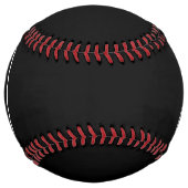 はっきりした3モダンイニシャルモノグラム |黒の上に白 ソフトボール (正面)