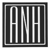 はっきりした3モダンイニシャルモノグラム |黒の上に白 フォトキューブ (正面)