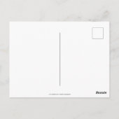 はっきりした3モダンイニシャルモノグラム |黒の上に白 ポストカード (裏面)