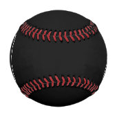 はっきりした3モダンイニシャルモノグラム |黒の上に白 野球ボール (正面)