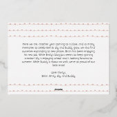 はっきりした5モダン枚の写真と明メリーるいバラ金ゴールド 箔シーズンカード (裏面)