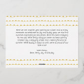 はっきりした6枚モダンの写真でクリスマスの金ゴールド 箔シーズンカード (裏面)