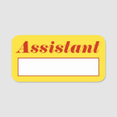 はっきりした,「アシスタント」の名前タグを確認 名札 (正面)