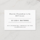 はっきりした&オ澄んプティシャン&オプトメトロリストデザイン 名刺 (裏面)