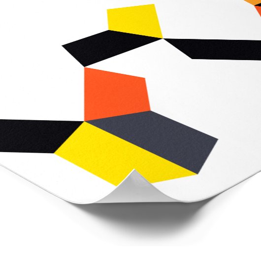 はっきりした,カッコいいトレンディー,ユニーク幾何モダン美術 ポスター (角)