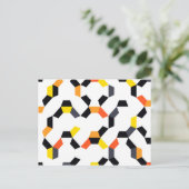 はっきりした,カッコいいトレンディー,ユニーク幾何モダン美術 ポストカード (スタンド正面)