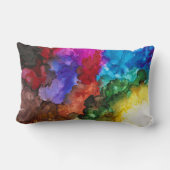 はっきりした、カラフル腰枕13x21インチ ランバークッション (裏面)